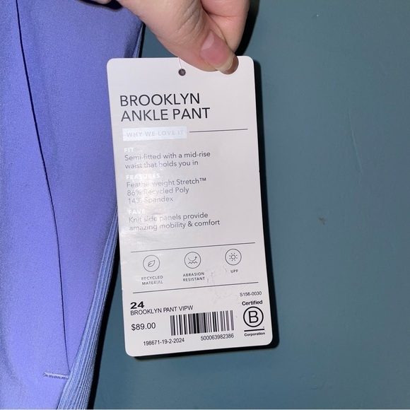 Athleta Brooklyn Ankle Pants in Periwinkle Size 24 - Picture 6 of 11